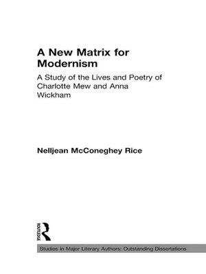 cover image of A New Matrix for Modernism